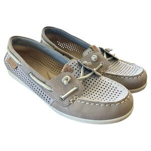 Sperry Top Slider Coil Gray Boat Shoes Womens Size 8